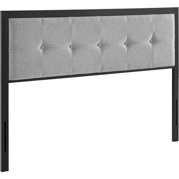 Modway Teagan Tufted Queen Headboard - Black Light Gray