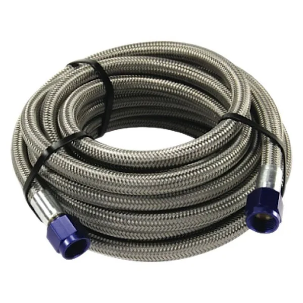Nitrous Outlet 216x22 6AN Stainless Braided Hose (Blue Fittings)