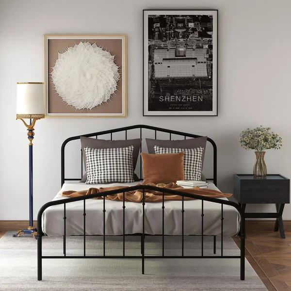 Platform Metal Bed - Twin Sizes - Black