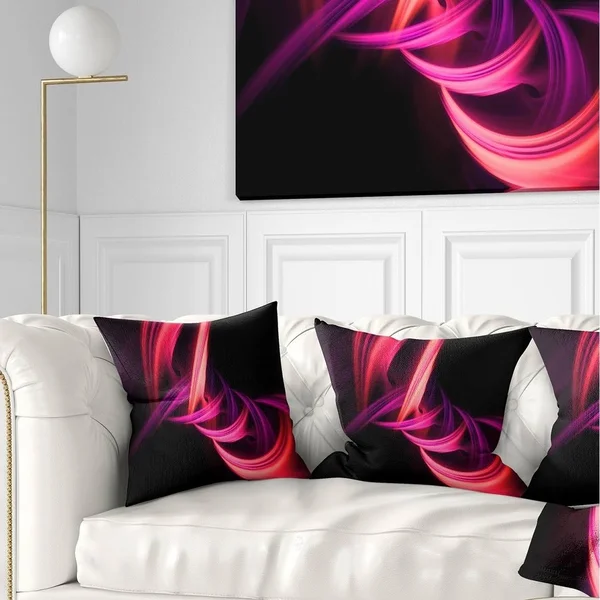 Designart 'Fractal Purple Connected Stripes' Contemporary