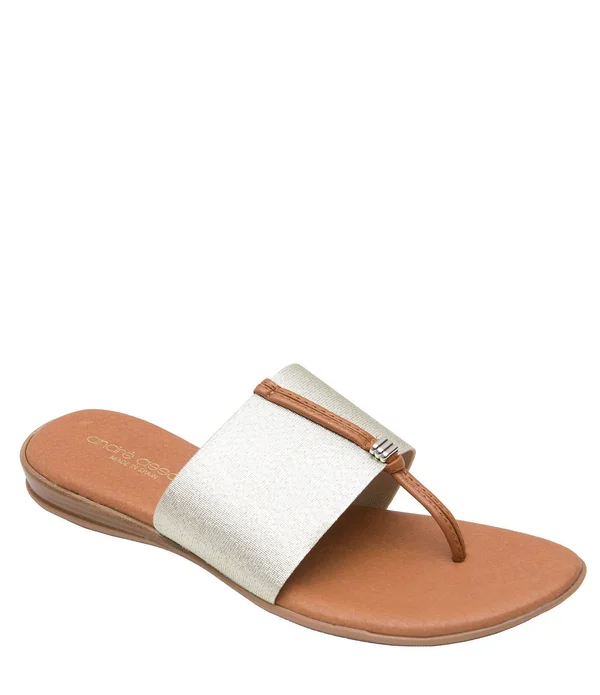 Andre Assous Women's Nice Thong Sandals - Platino
