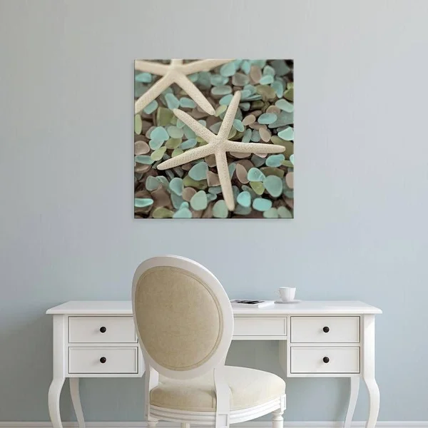 Easy Art Prints Alan Blaustein's 'Aquatic 1' Premium Canvas Art - 36 x 36 - Modern Black Frame
