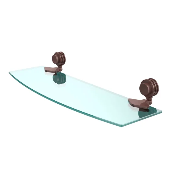 Allied Brass Venus Collection Glass Shelf with Dotted Accents - Antique Copper - 18 inch