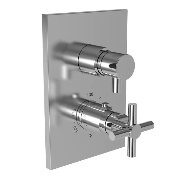 Newport Brass 3-993TS Flat Black East Linear 1/2x22 Square Thermostatic Trim Plate with Handle