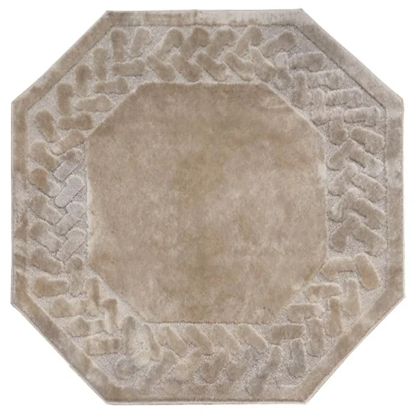 Madison Industries 48x22 x 48x22 Octagon Herringbone Rug Sand