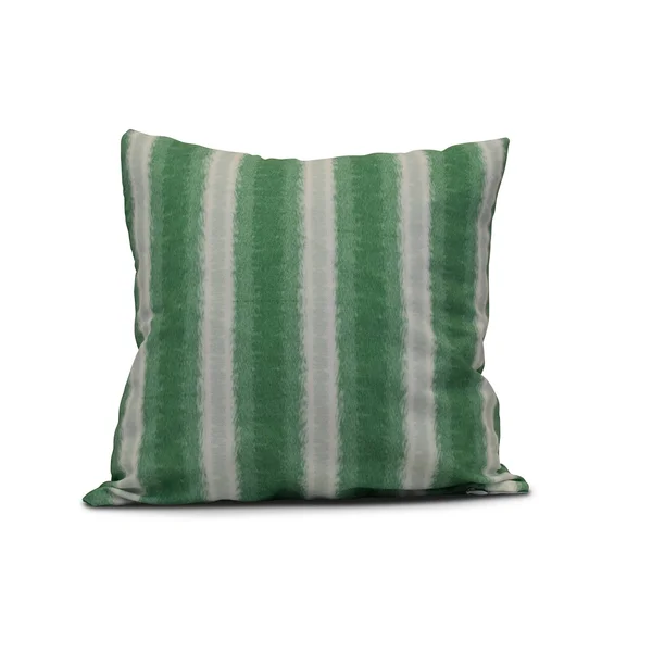 Contemporary Home Living 18x22 Pine Green Striped Sea Lines Contemporary Outdoor Throw Pillow - Down Alternative Filler