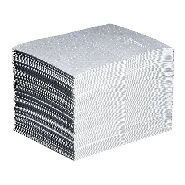 Pig MAT214 Absorbent Mat Pad - Absorbs 22 gal. Oil-Based Liquids, PK 100, White