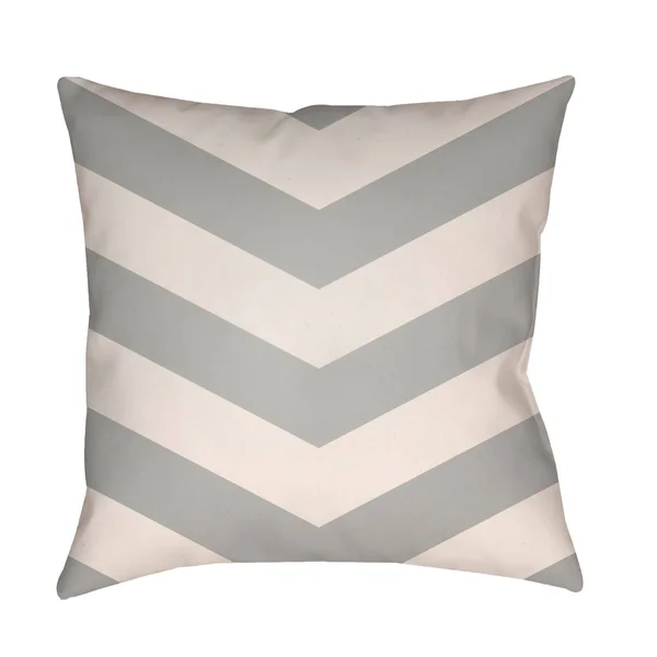16x22 Gray and White Chevron Square Throw Pillow Cover