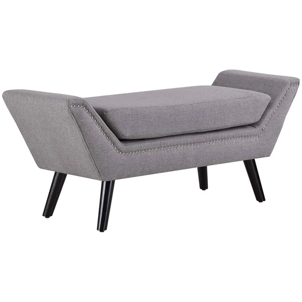 Modway Gambol Light Gray Upholstered Fabric Bench