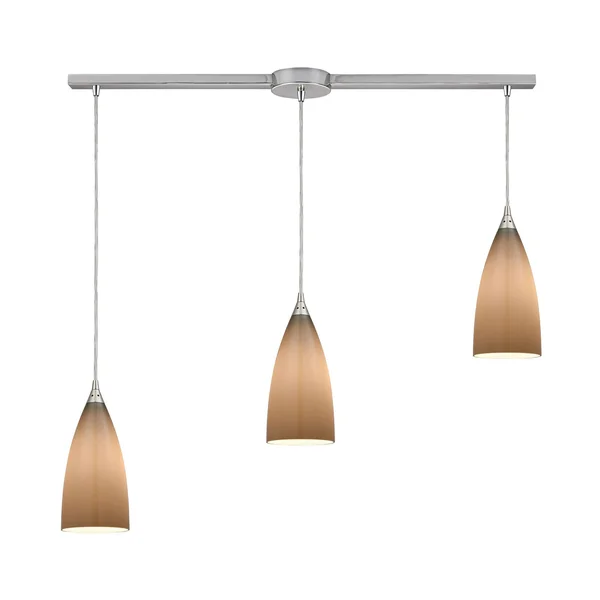 Elk Lighting 2584/3l Vesta 3 Light Pendant in Satin Nickel
