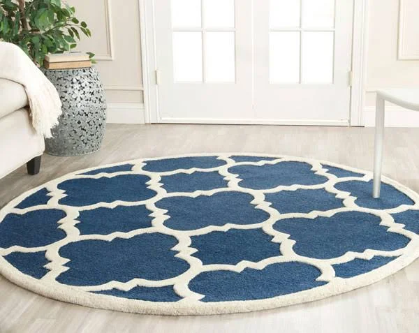 Safavieh Cambridge Navy & Ivory 4& x 4& Round Rug