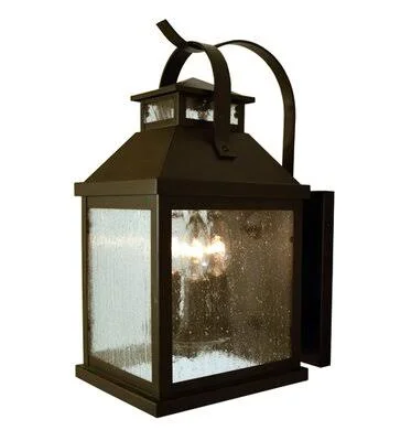 Bungay 3-Light Outdoor Wall Lantern Charlton Home Color: Antique Brass, Shade Color: Gold White Iridescent