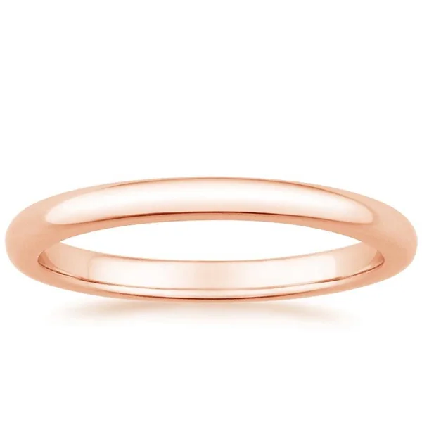2mm Comfort Fit Wedding Ring - 14K Rose Gold