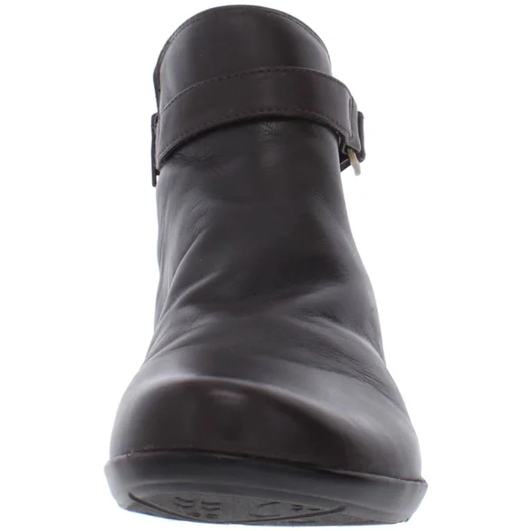 Naturalizer Colette Womens Solid Ankle Booties - Brown Leather