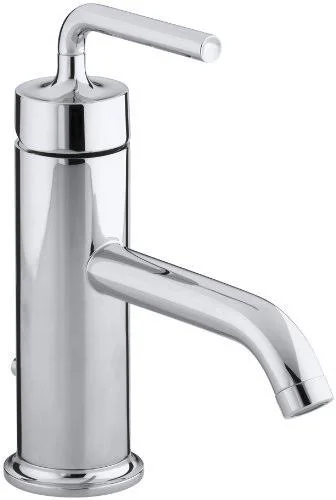 Kohler K-14402-4A-CP Purist Single Control Lavatory Faucet with Straight Lever Handle Polished Chrome