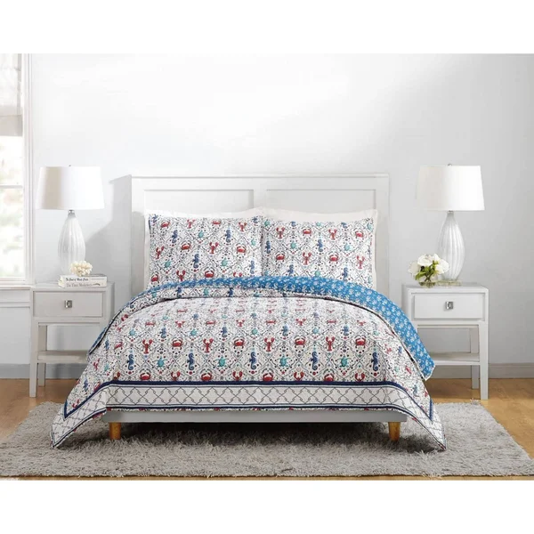 Vera Bradley Sea Life King Quilt - Blue