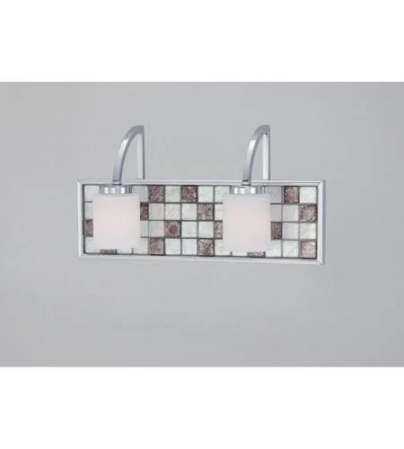 Quoizel VTRT8602C Vetreo Retro 2 Light Bath Wall Fixture with LED Nightlight