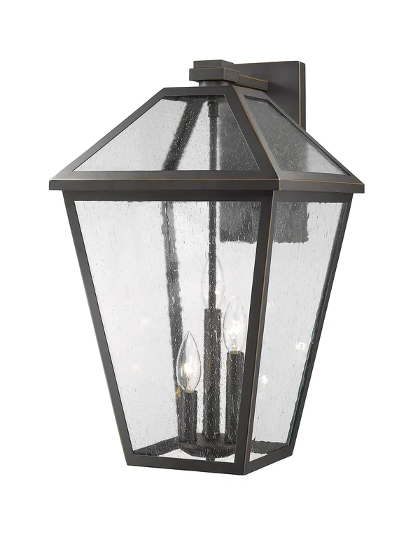 Z-Lite 579XL-ORB Rubbed Bronze 3 Light Outdoor Wall Sconce