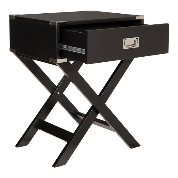 Osp Home Furnishings Sheffield Side Table in White Finish
