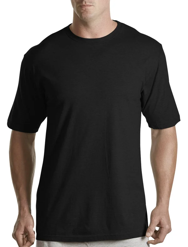 Men's Big & Tall Harbor Bay 3-pk. Color Crewneck T-Shirts - Size: 2XLT, Black