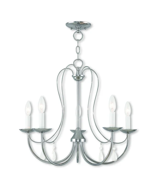Livex Lighting 40865-05 Mirabella 5 Light Chandelier - Polished Chrome