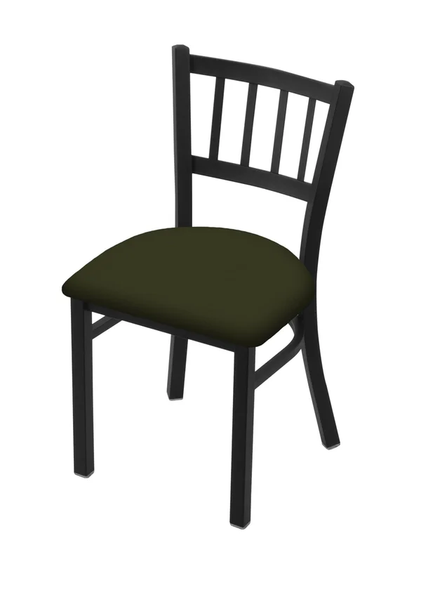 Holland Bar Stool 610 Contessa 18x22 Chair with Black Wrinkle Finish and Graph Alpine Seat