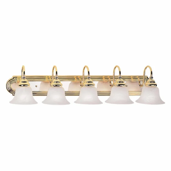 Livex Lighting Belmont Polished Brass Chrome Bath Light 1005-25