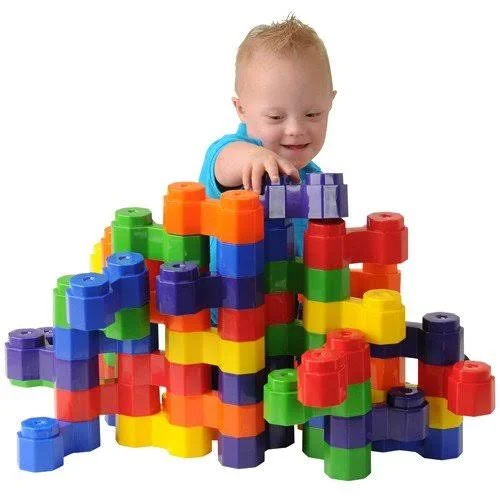 Constructive Playthings JTM-50 Double Octogon Builders Blocks, Grade: Kindergarten to 4, 15.75x22 Height, 6.25x22 Wide, 12.75x22