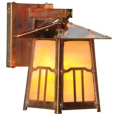 Cryal Outdoor Wall Lantern Loon Peak Fixture Finish: Architectural Bronze - Shade Finish: Wispy White, Size: 12.75x22 H x 6.5x22