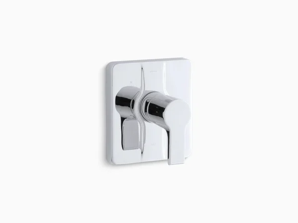 Kohler TS10448-4-CP Singulier Rite-Temp Valve Trim with Lever Handle in Polished Chrome