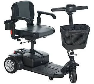 Drive Medical Compact Scooter w/ Swivel Seat & Cup Holder, Size 000, Carbon Fiber