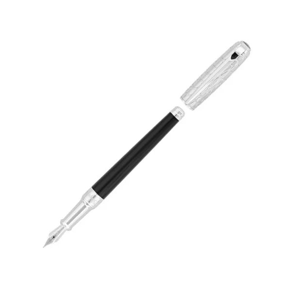 S.T. Dupont Line-D Medium Fountain Pen - Dandy Black Duotone