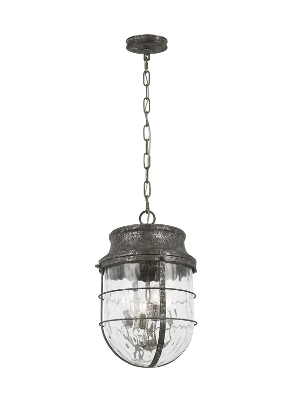 Feiss P1501DSL Parson Pendant Distressed Silver Leaf