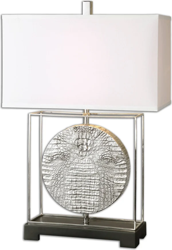 Uttermost 26181-1 Taratoare Polished Nickel Table Lamp