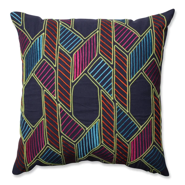 Pillow Perfect - Graphic Geometric Multi 18-inch Throw Pillow