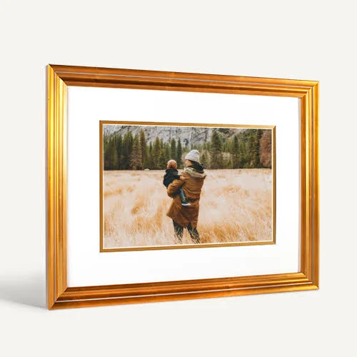 10x30 Gold Step Wood Picture Poster Frame for 30x10 Photo 2WOM-D1202-10x30 by ArtToFrames