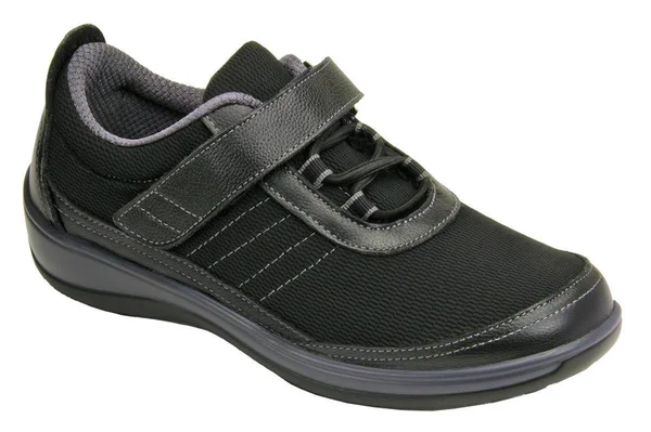Women's OrthoFeet Breeze Sneaker Black Synthetic 6.5 XW