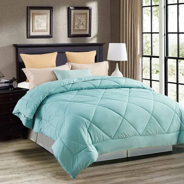 Jml Reversible Down Alternative Quilted Comforter - Queen - Aqua