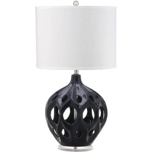 Safavieh Regina 29 in. H Ceramic Solid Retro Table Lamp, Blue
