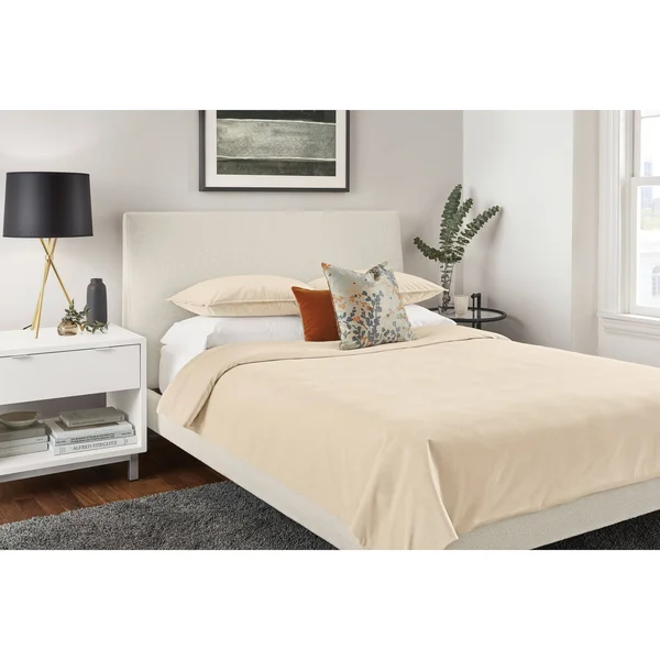 Room & Board - Modern Copenhagen One-Drawer Nightstand Made from White Wood, Aluminum Pulls w/ Stainless Steel Frame Base