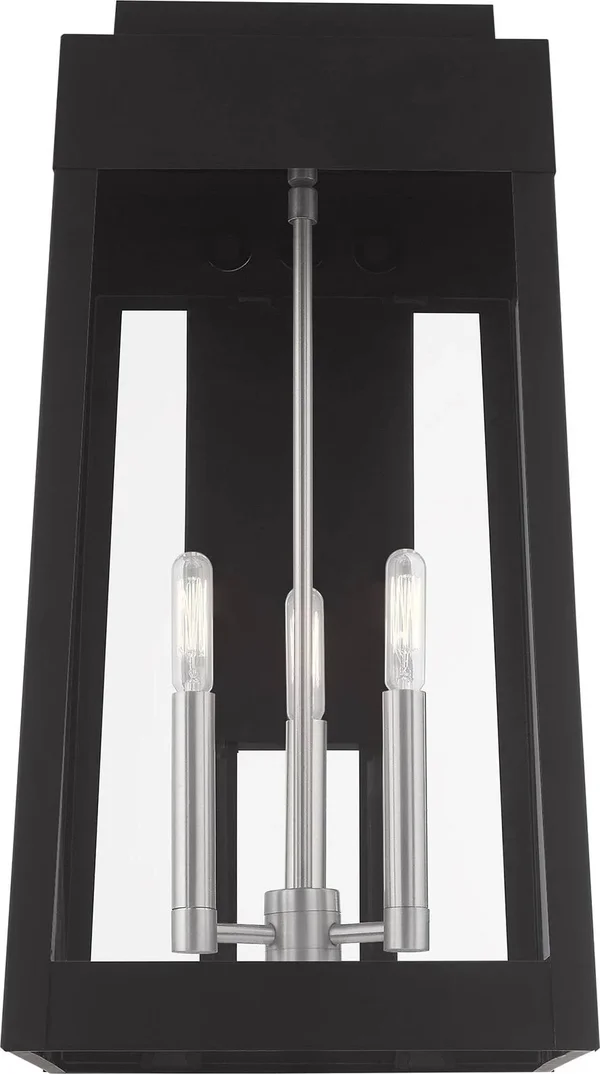 Livex Lighting 20858-04 Oslo - 3 Light Outdoor Wall Lantern Black