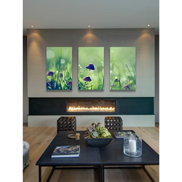 Marmont Hill 'Fairy Garden Triptych' Painting Print on Wrapped Canvas