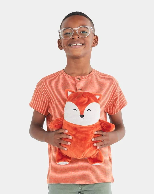 Cubcoats Flynn The Fox - 2-in-1 Transforming Hoodie and Soft Plushie - Burnt Orange