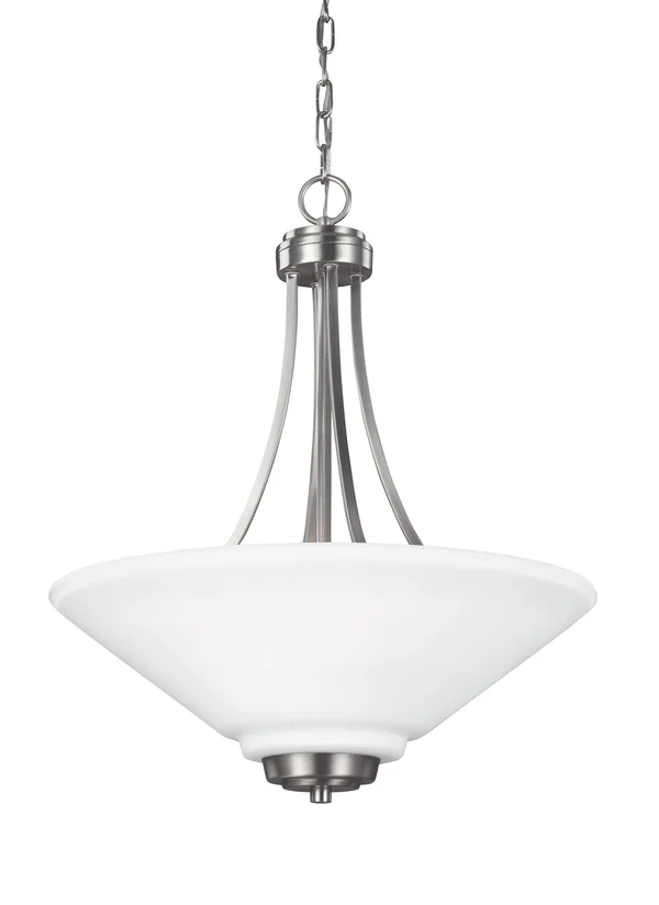 Sea Gull Lighting 6613003-962 Parkfield Three Light Pendant - Brushed Nickel