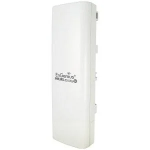 Engenius Enh202 High-Powered Wireless N 300Mbps Outdoor AP/Bridge/Client - 20km Maximum Range - 1 Pack WEP 10dBi WL Outdoor Brid