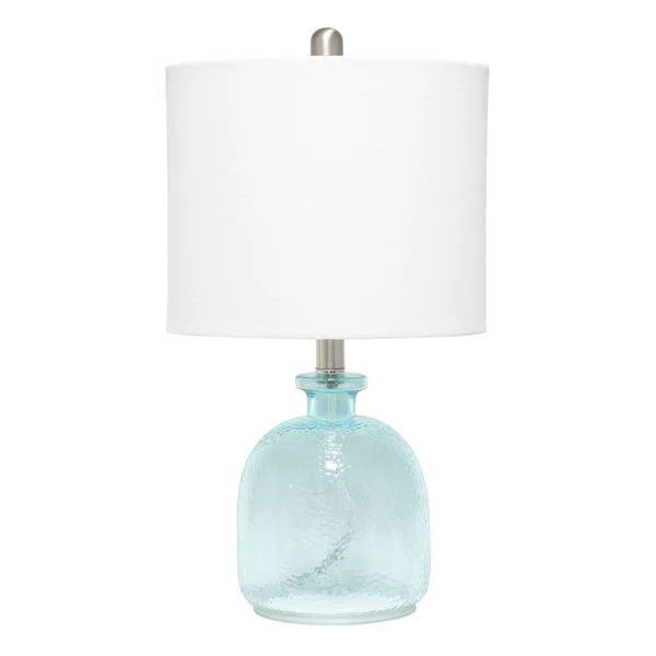Brighton Hill Cerise One-Light Table Lamp in Clear Blue White, Transitional, Bellacor