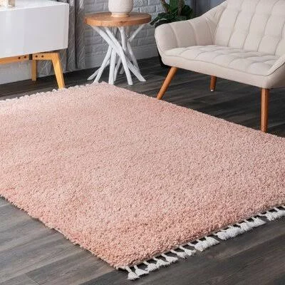 Laurel Shag Pink Area Rug Ivy Bronx Rug Size: Rectangle 3& x 5&