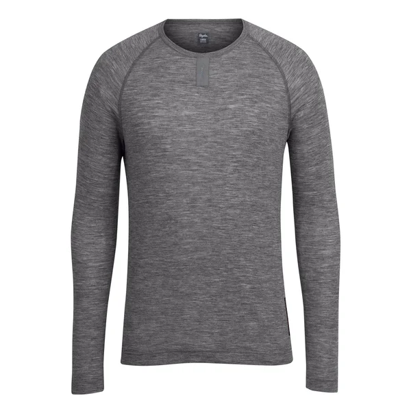 Rapha Merino Cycling Base Layer - Long Sleeve - Grey - Medium - Male