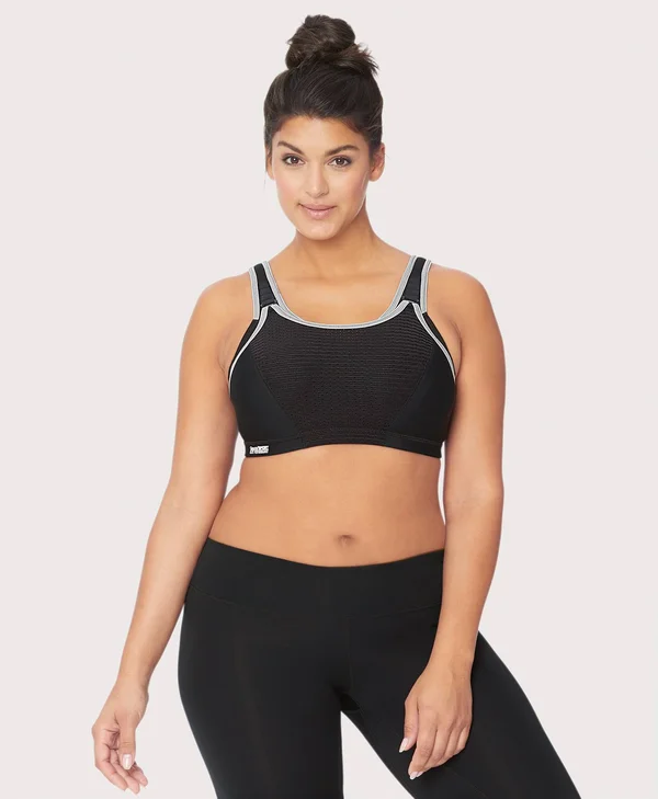 Glamorise Women's Elite Performance Adjustable Sports Bra, Size: 38B, Black