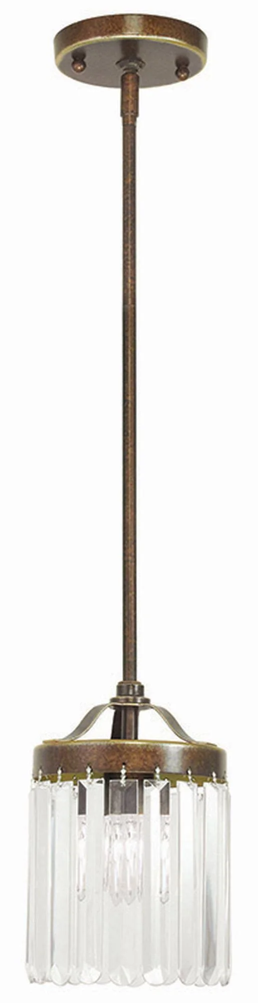 Livex Lighting 50530-64 Ashton 1-Light Mini Pendant - Hand Painted Palacial Bronze